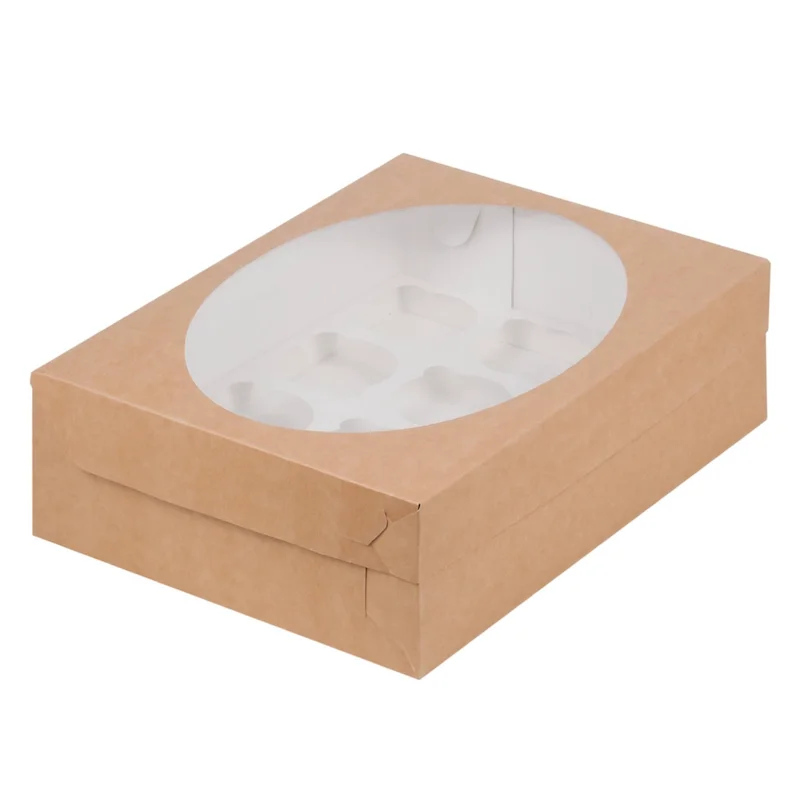 25 шт. Коробка для 12 капкейков маффинов кексов десертов торта сладостей