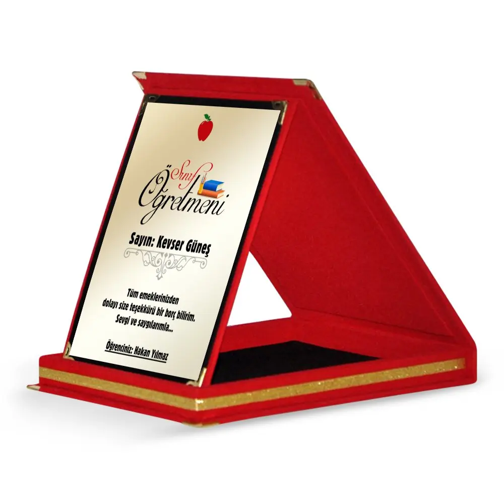 

Personalized Class Teacher Red Plaque