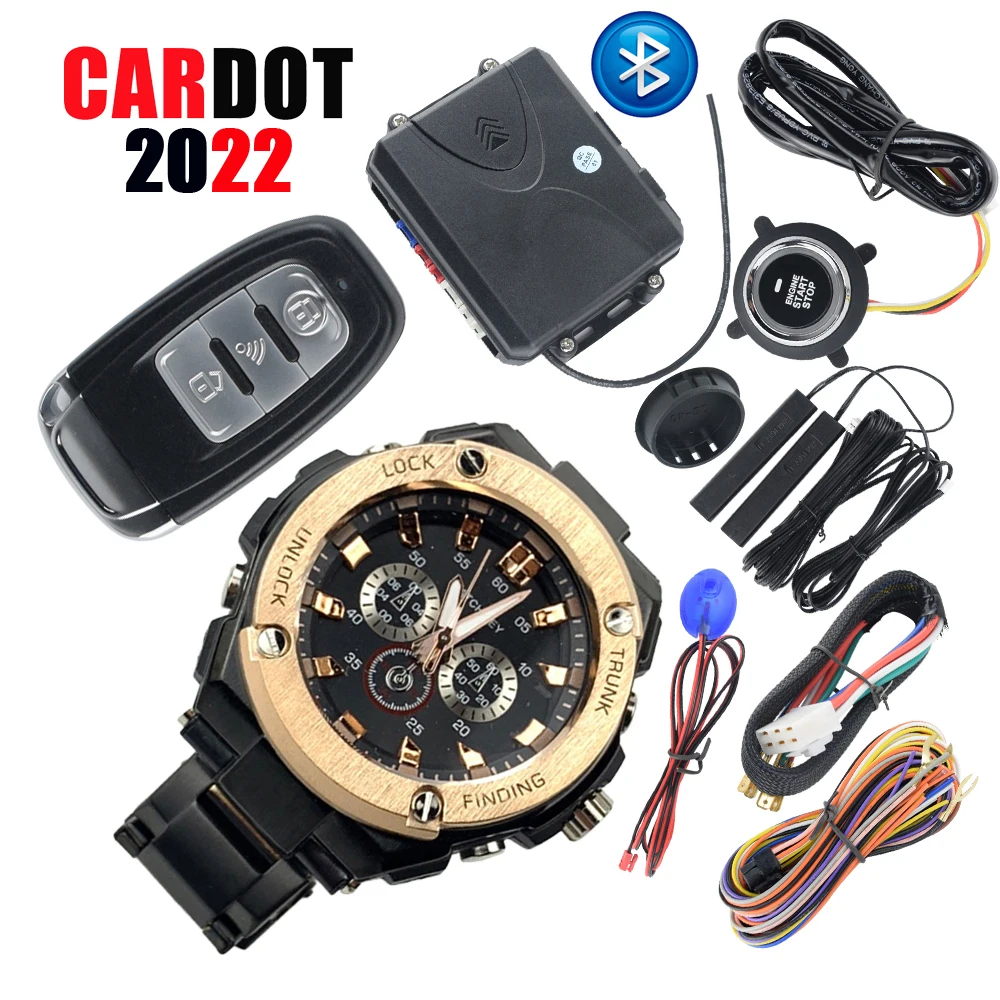 

Cardot Watch Smart Key Start Stop Engine Remote Starter PKE Lock Unlock Watch Open Trunk Car Alarm