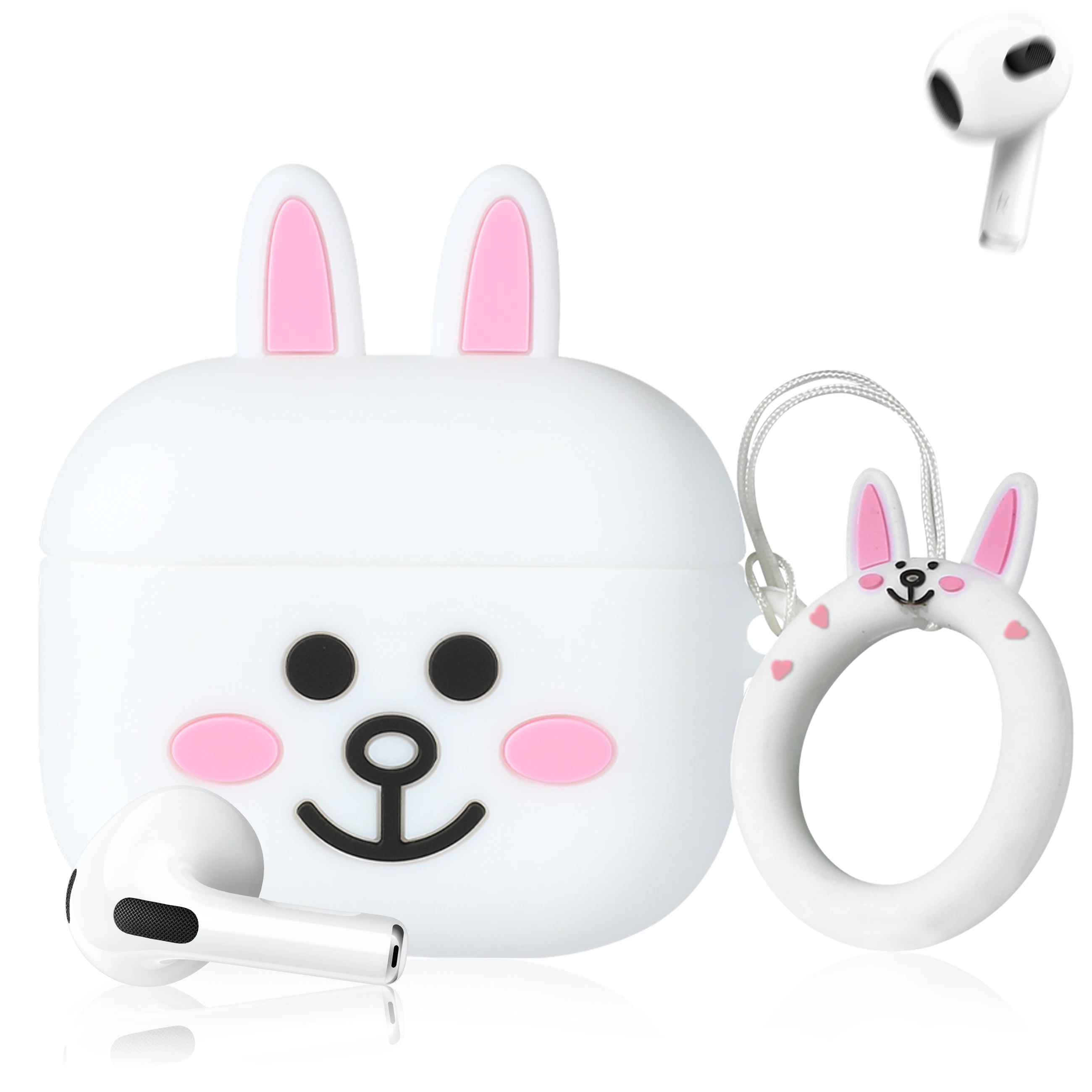 

Gemfits 3D Cute Animal Cartoon Style Design Earphone Protective Shell Silicone Material For Airpod 3 Case