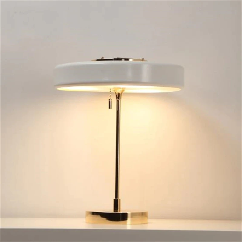

White / Black / Blue Post - modern House Table Light Master Bedroom Light Study Lamp Simple Bed Light Free Shipping