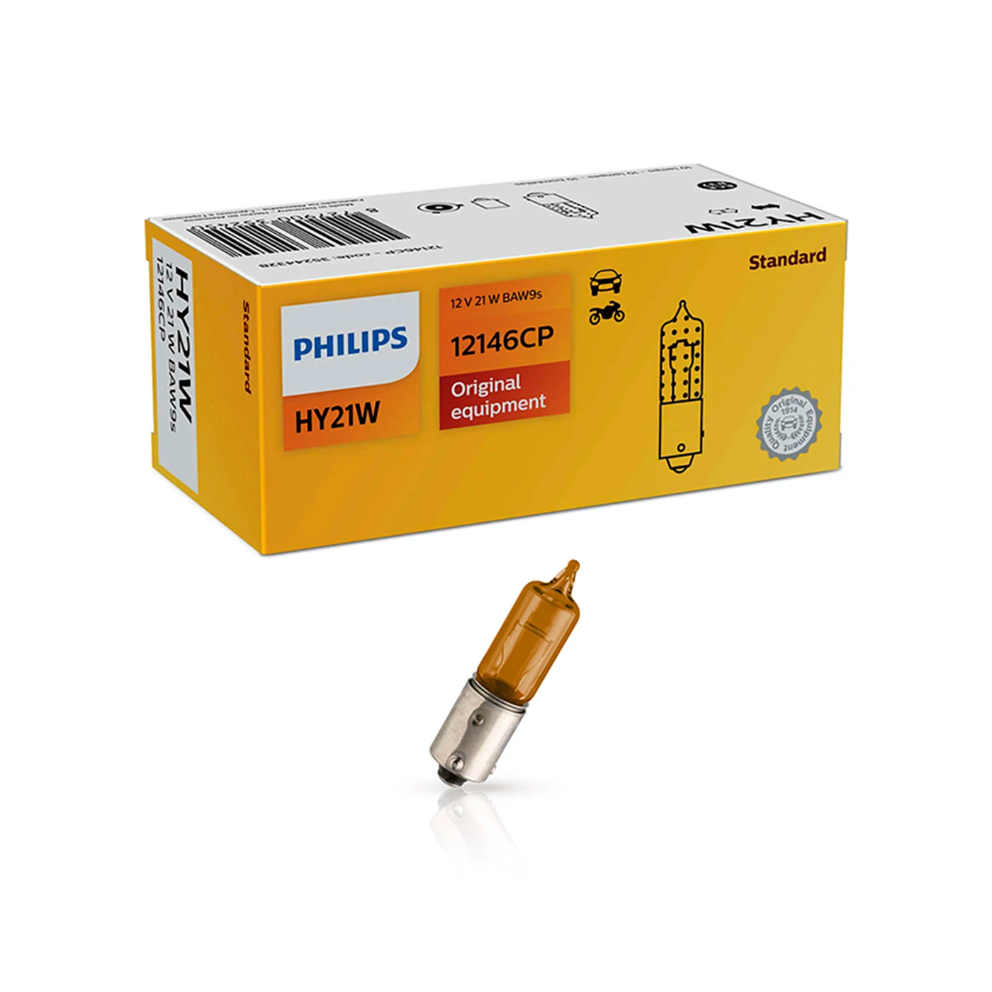 Лампа дополнительного освещения Philips Vision HY21W 12V 21W BAW9s 1 шт. |