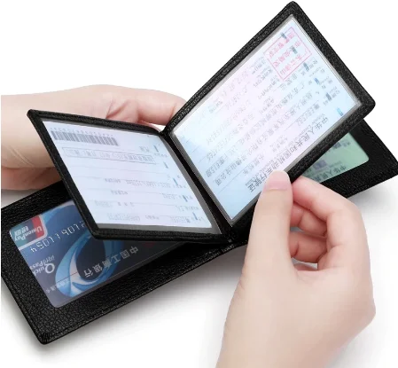 

Driver License Holder Pu Leather on Cover for Car Driving Documents Business ID Pass Certificate Folder Wallet