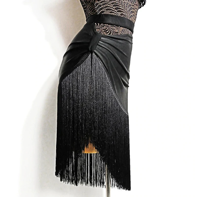 Women Clothing Latin Dance Skirt Women Fringe Costumes Sexy Tango Dance  Rumba Samba Skirts For Dancing Ladies  Dresses