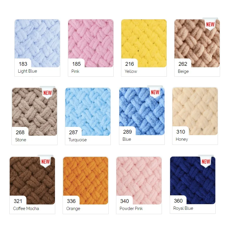 Alize Пышное пряжа 5x100gr палец крючком Вязание нить без иглы крюк плюшевые одеяло из