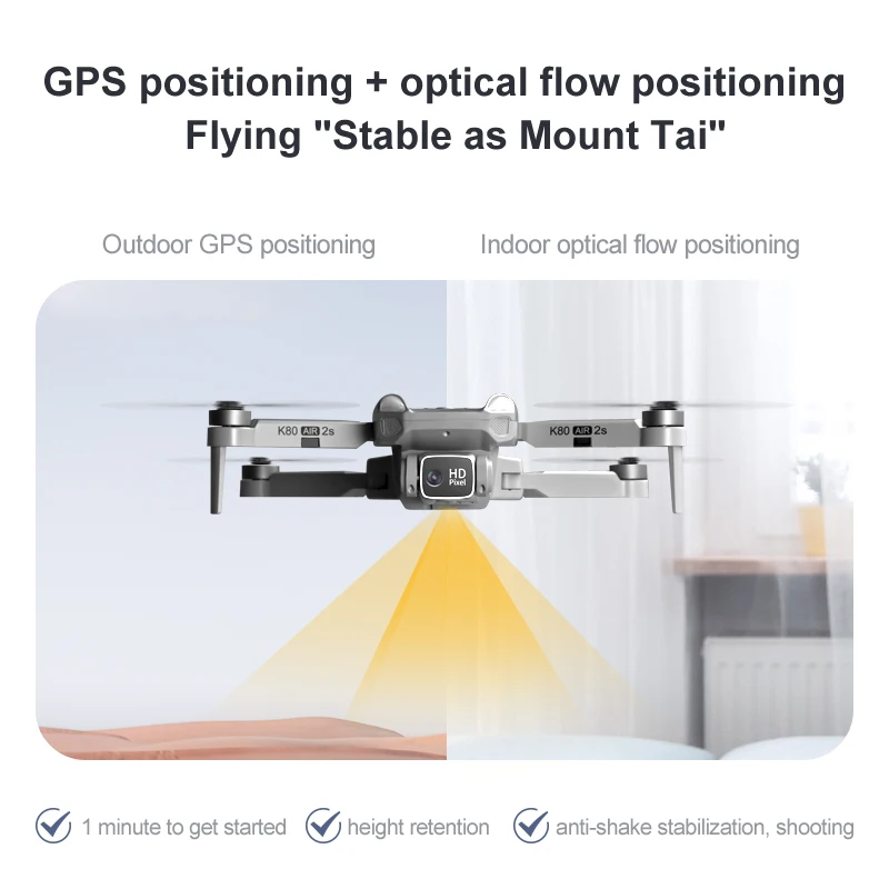 2021 новый k80air 2s gps дрон с разрешением 4