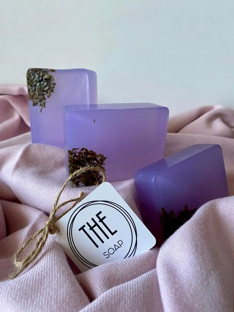 

Purpleye Lavender Scented Natural Transparent Soap, Purple