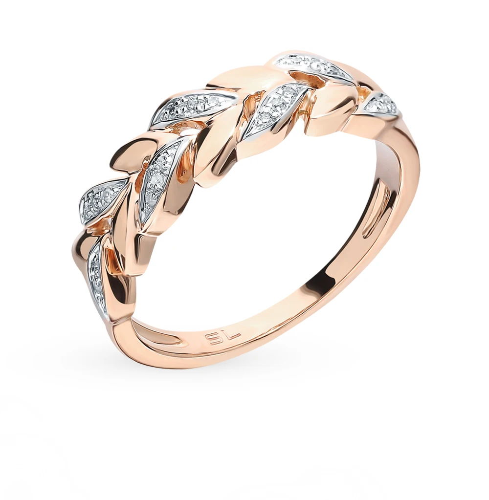 Фото Золотое кольцо с бриллиантами SUNLIGHT проба 585 | Украшения и аксессуары