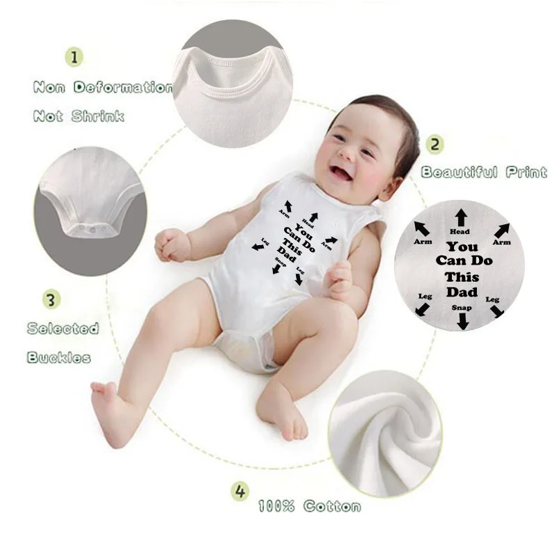 Вы можете сделать это смешные боди для папы и ребенка наряды младенцев 0-12 месяцев