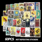 Карта Таро, 60 шт., наклейки для гадания, чемодан для скейтборда, гитары, чемодана, ноутбука, телефона, водонепроницаемые наклейки