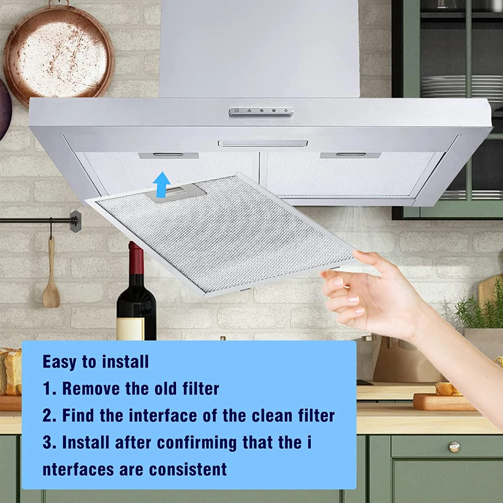 

Hood Filter Oil Kitchen Aspirator Ventilation Apparatus Aluminum White Goods Parts Washable Over the Stove Air Regulator