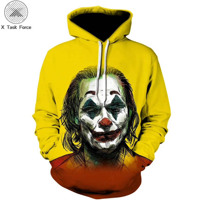 

Clown 3D hoodie men and women hoodie fashion hoodie spring and autumn leisure round collar trend over Dalian hoodie