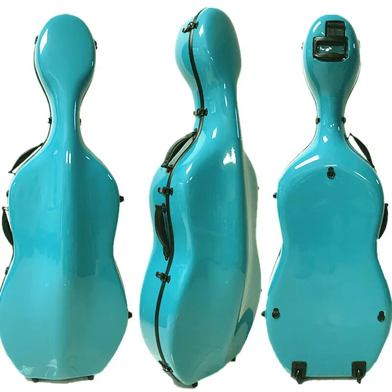 

Full size composite pastel green Carbon fiber Cello Case Free Shipping