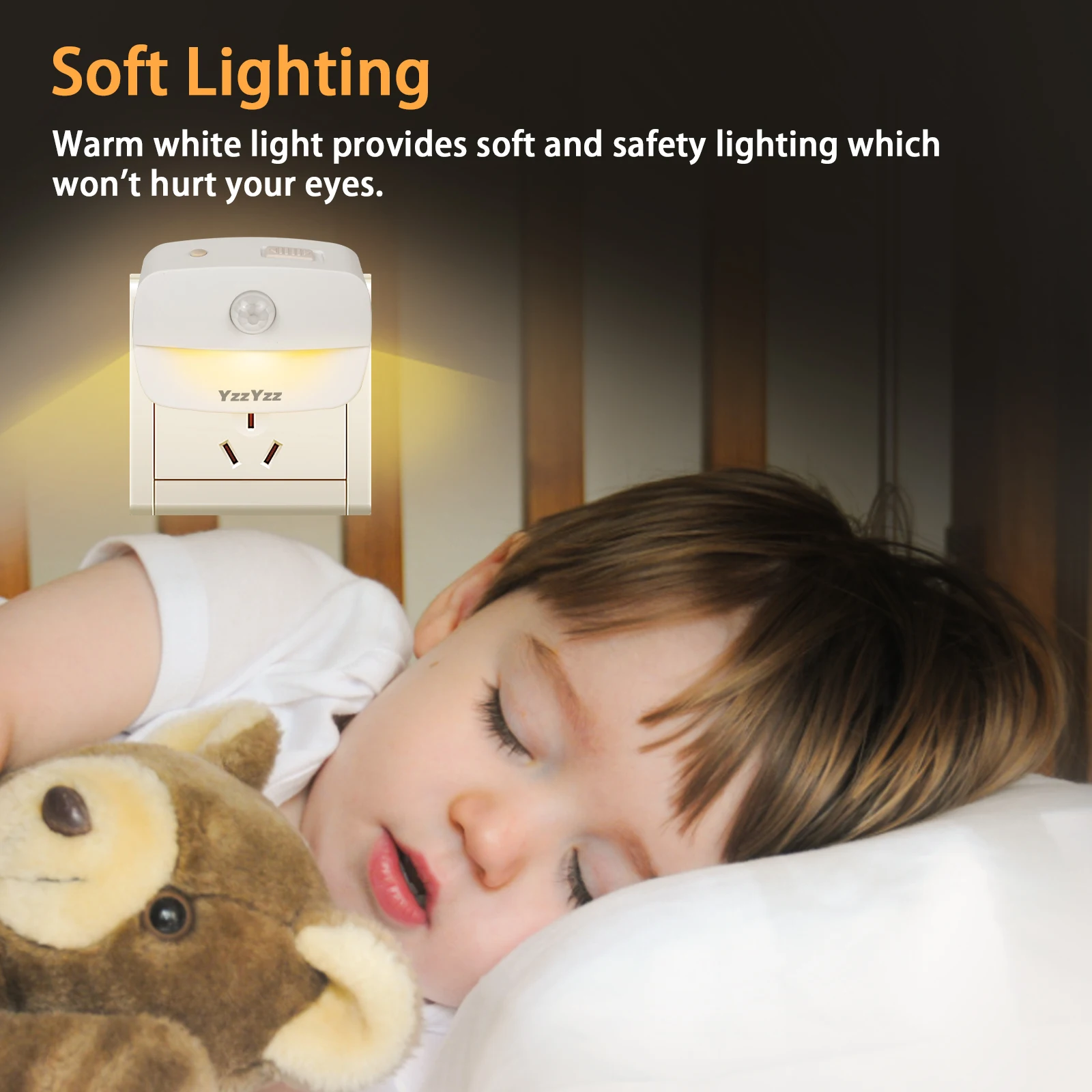 Светодиодный ночник с американской и европейской вилкой светильник пассивным ИК