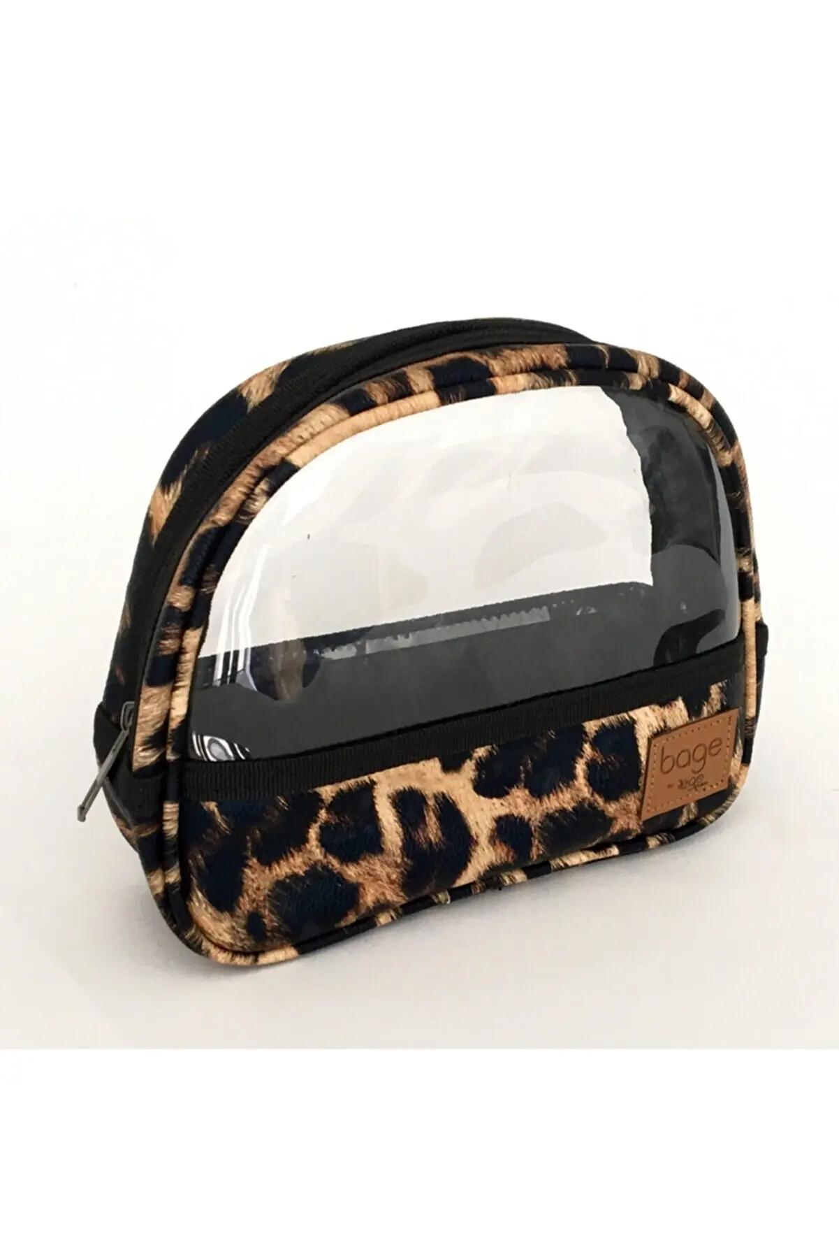

Travel Storage Toiletry Organize Women Leopard Cosmetic Portable Bag Transparent Zipper Make Up Case Female Wash Kit