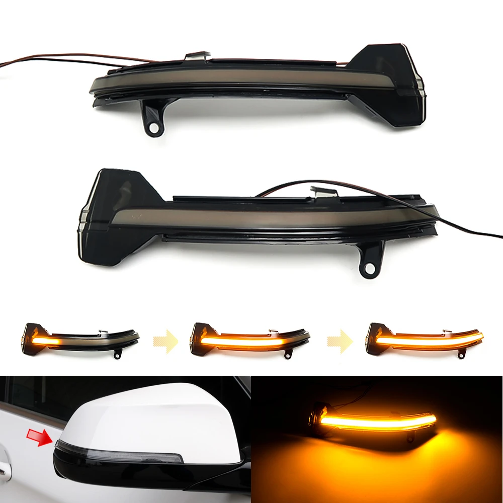 

For BMW 5 6 7 Series F10 F11 F07 F06 F12 F13 F01 F02 LED Dynamic Turn Signal Blinker Sequential Side Mirror Indicator Light Lamp