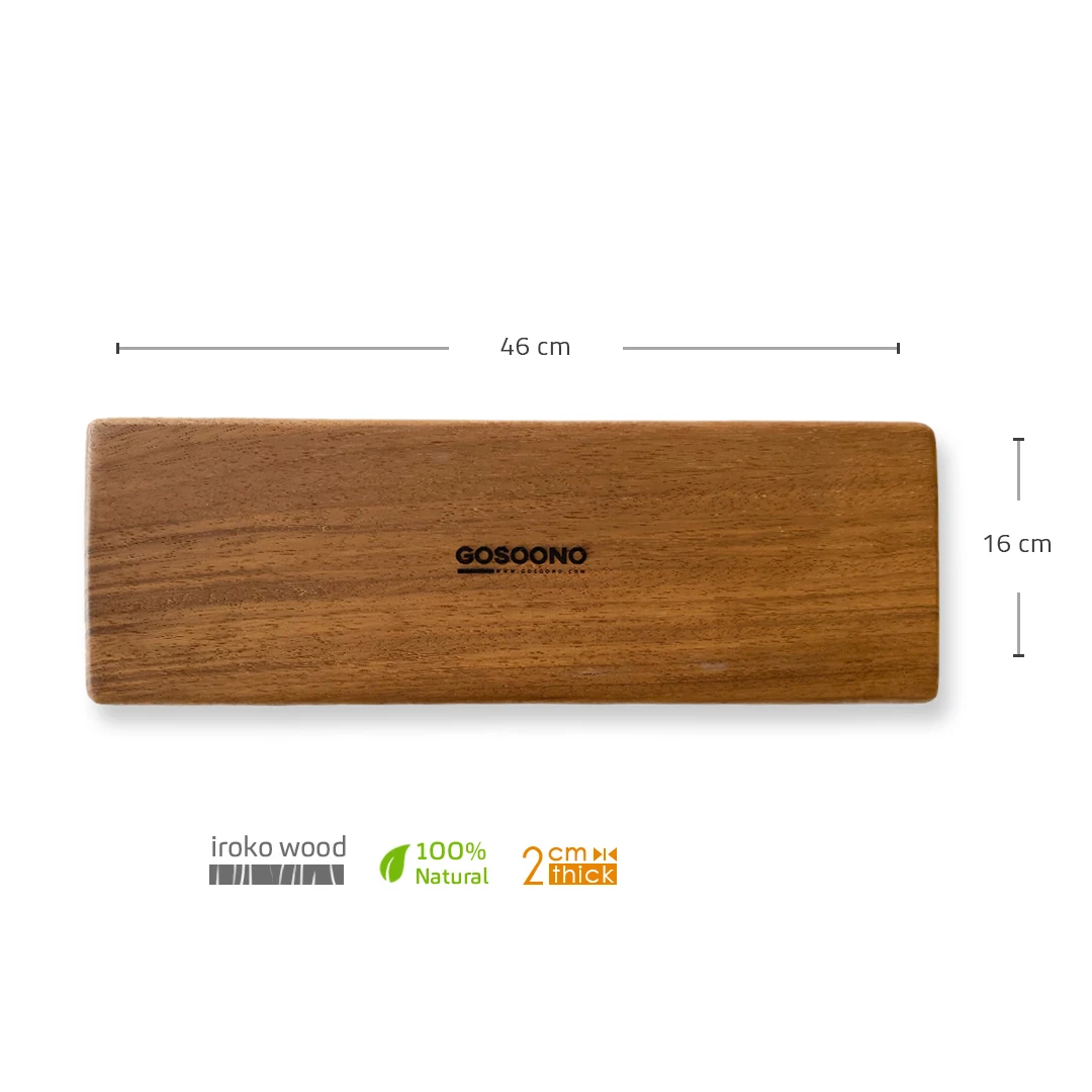

Wooden Rectangular Serving Platter Iroko Wooden Presentation Tray Breakfast Sushi Snack Bread Dessert Cake Pizza Steak Board