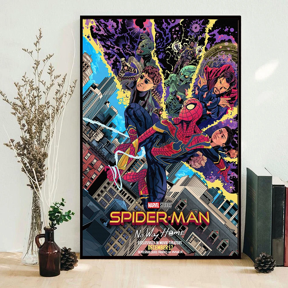 

Marvel Spiderman No Way Home Movie Anime Poster Print Doctor Strange Comic Canvas Painting Wall Art Living Room Home Decoration
