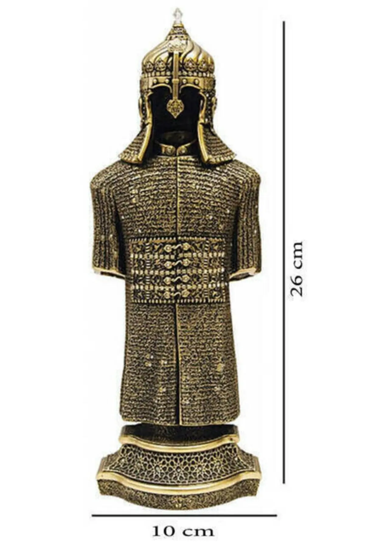 

Hdmarketim Cevşen-ul General Ledger Ayetli Ottoman Armored Cevşen Prayerful Trinket Armor Gold Color Verse Object