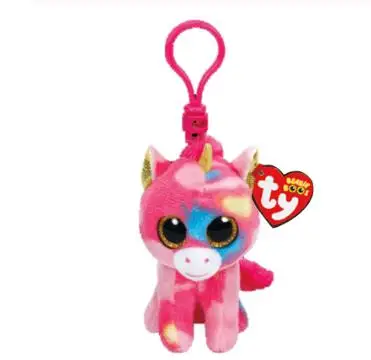 Pink Unicorn Clip Ty Beanie Младенцы плюшевый брелок в виде собаки Единорог Пингвин Леопард Сова Обезьяна клип игрушки 10 см Paw Patrol серии Скай скалистый щебень погоня - Цвет: Pink Unicorn Clip