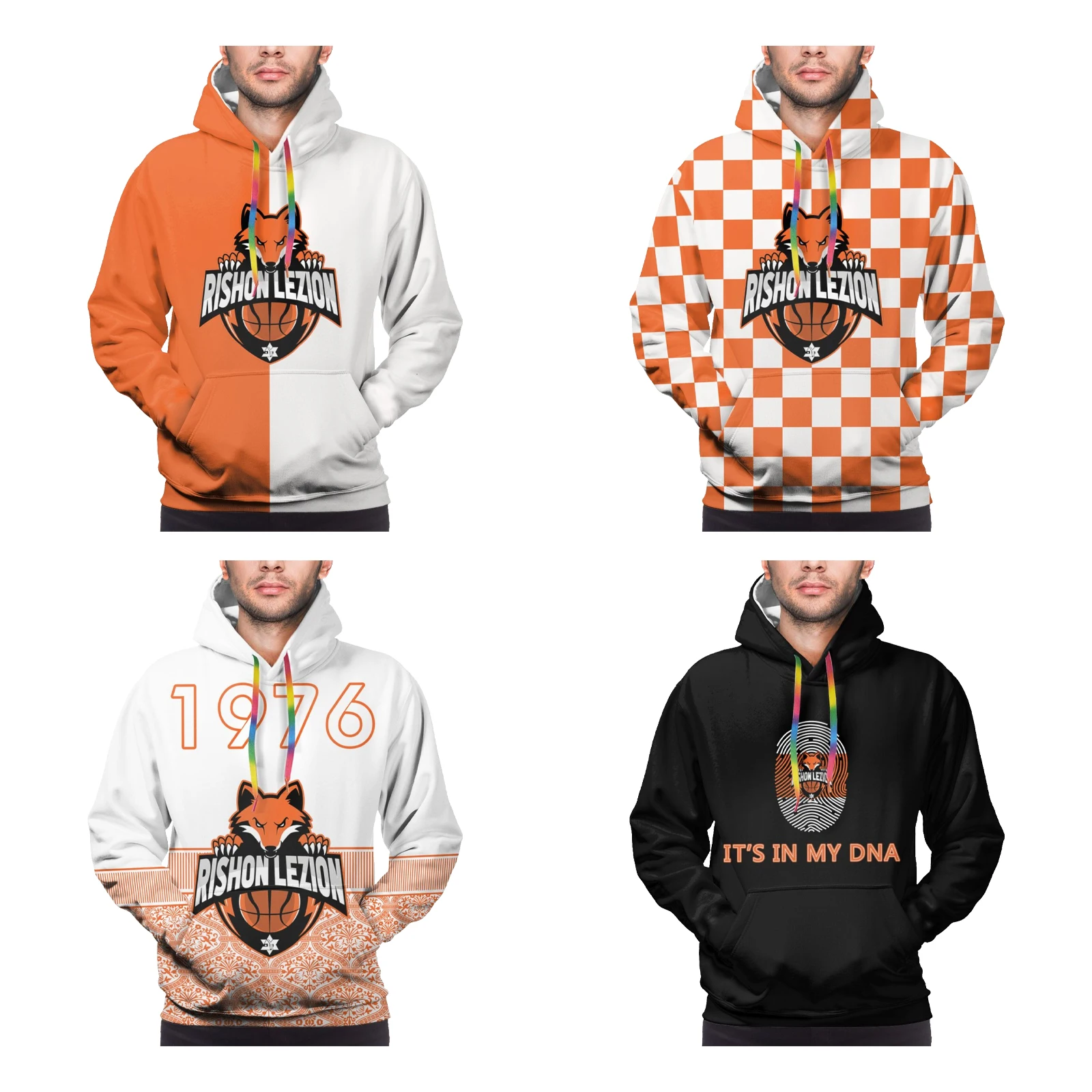 

Israel Maccabi Rishon LeZion Bc 3D Printing Men's Pullover Hoodie Hooded Sweatshirt Casual Hoodie with Pocket