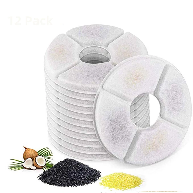 

Replaced Activated Carbon Filter For Cat Water Drinking Fountain Replacement Filters Flower For Pet Dog Round Fountain Dispenser