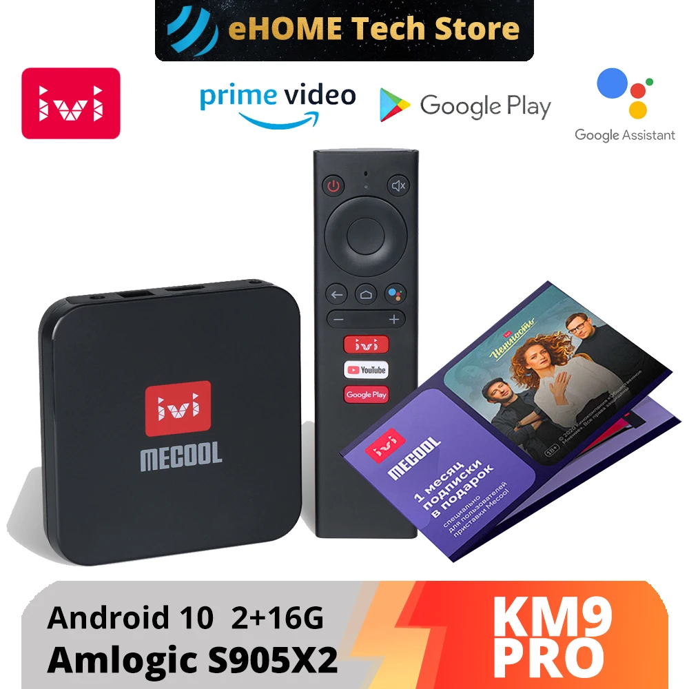 

Google Android TV Box 2021 Android 10 4K Mecool Deluxe KM9 PRO ivi Voice Assistant Amlogic S905X2 WIFI TVBox Media Player