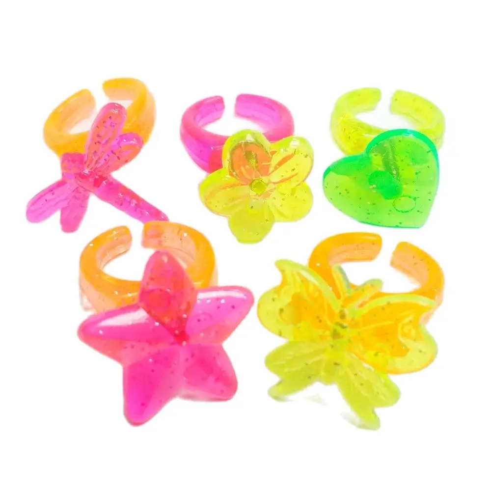 

12pc Plastic Girl Kids Mini RINGS AR15 vending Cake Decoration Pinata Filler Supply Novelty Birthday Party Favors Gift Toy Prize