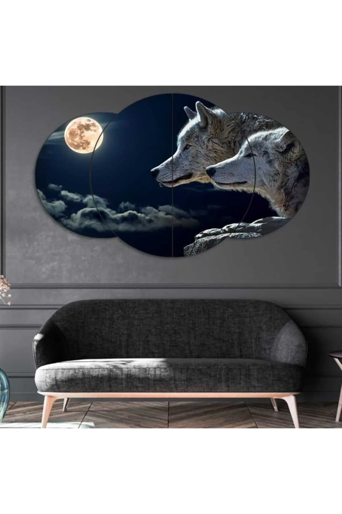 

Wolf Full Moon 4-Piece Decorative Painting