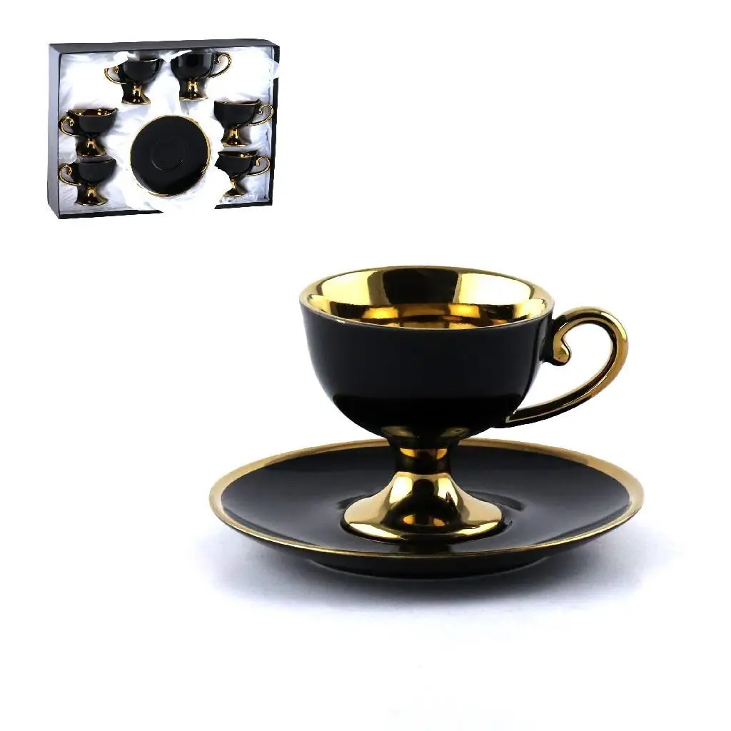 Набор роскошных золотых фарфоровых чашек 6 шт. креативные фарфоровые чашки и