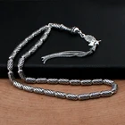 Pukka Real Стерлингового Серебра 925 33 Бусины Для Мужчин Четки Высокое качество Tasbeeh Молитва Мусульманский Браслет Misbah Аксессуар Из Бисера Подарочная Резка