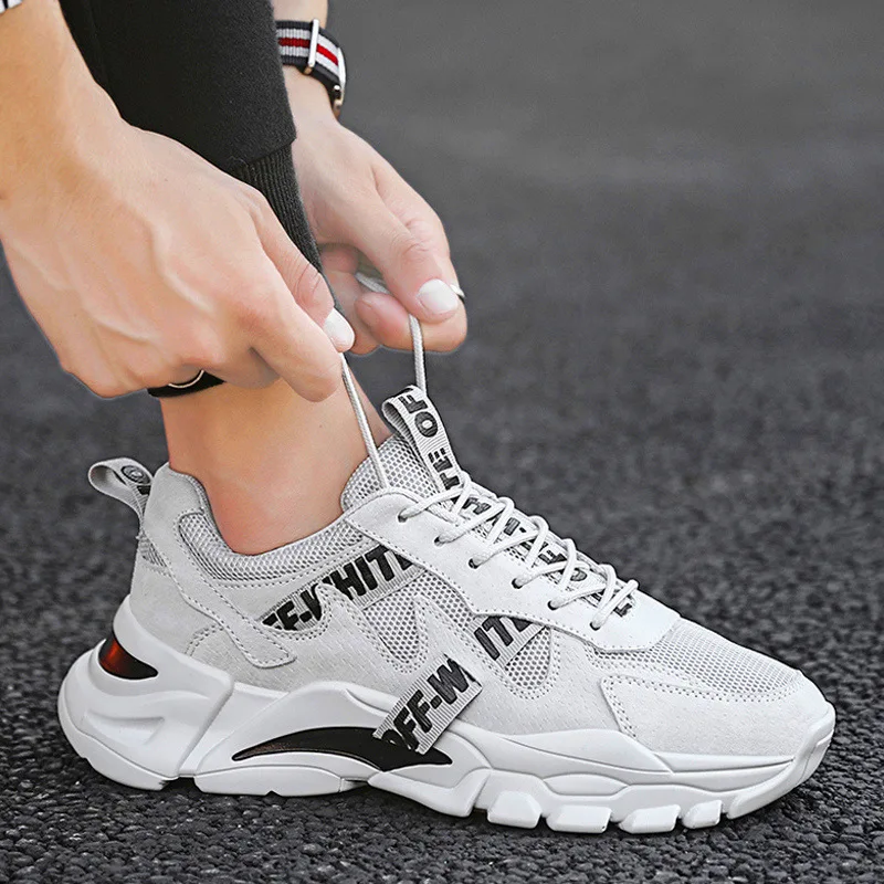 

2022 Spring Autumn New Casual Non-slip Fashion Shoes Men Breathable Lace-up Chic Sneakers Male Comfortable All-match Men Shoes