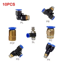 10pcs pcpcfpbplpxslpd series quick release fitting compressor accessories air pneumatic fittings