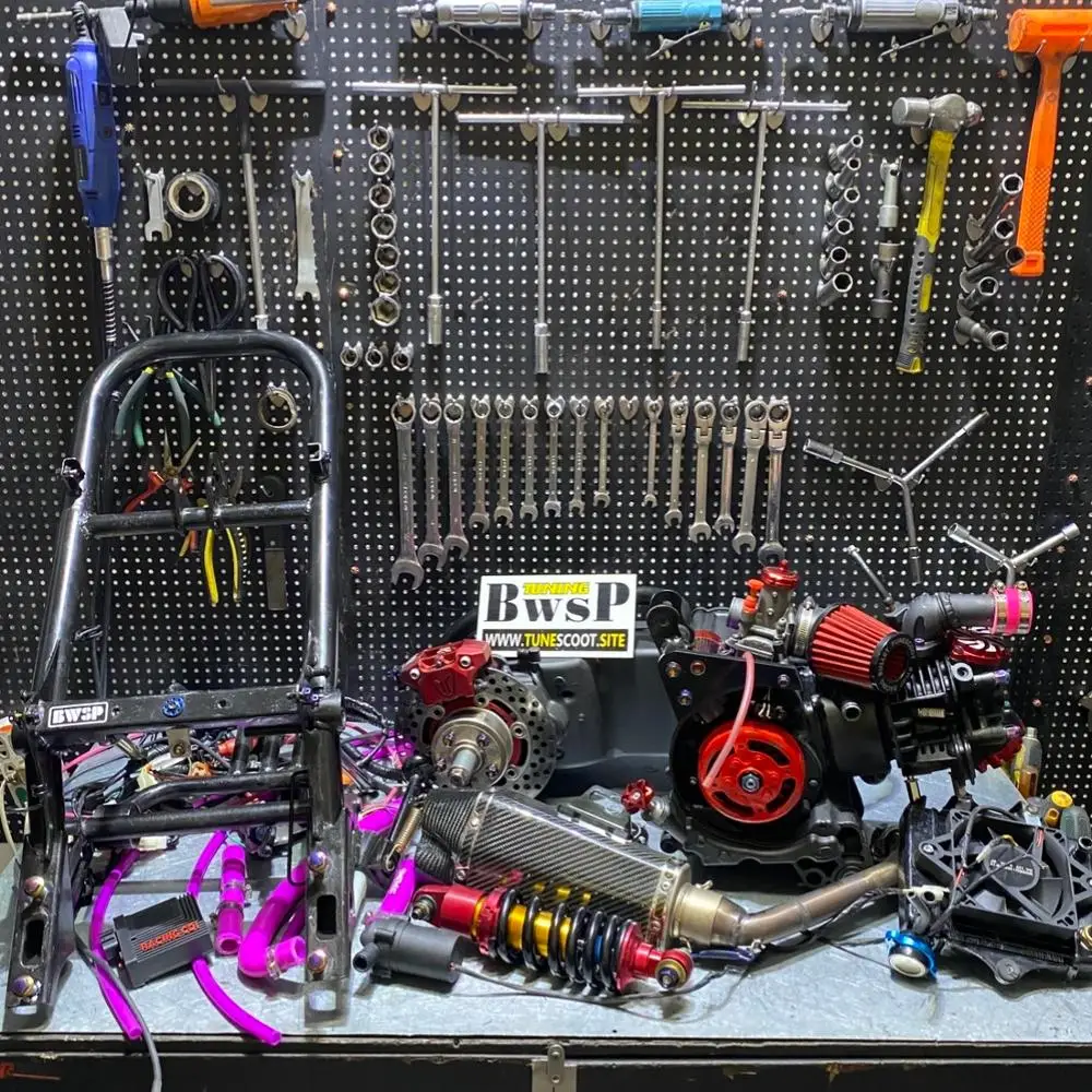 RUCKUS 250cc Swap Kit Full Complete Engine Set Cylinder 70mm Four Valves IN25/EX23 By BWSP STUDIO Black Edition Scooter Motor | Автомобили