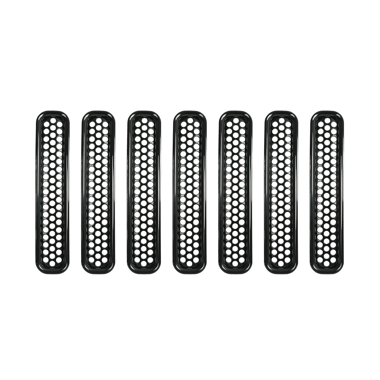 

7Pcs Matte Black Honeycomb Style Grille Inserts Mesh Grill For 1997-2006 Jeep Wrangler TJ