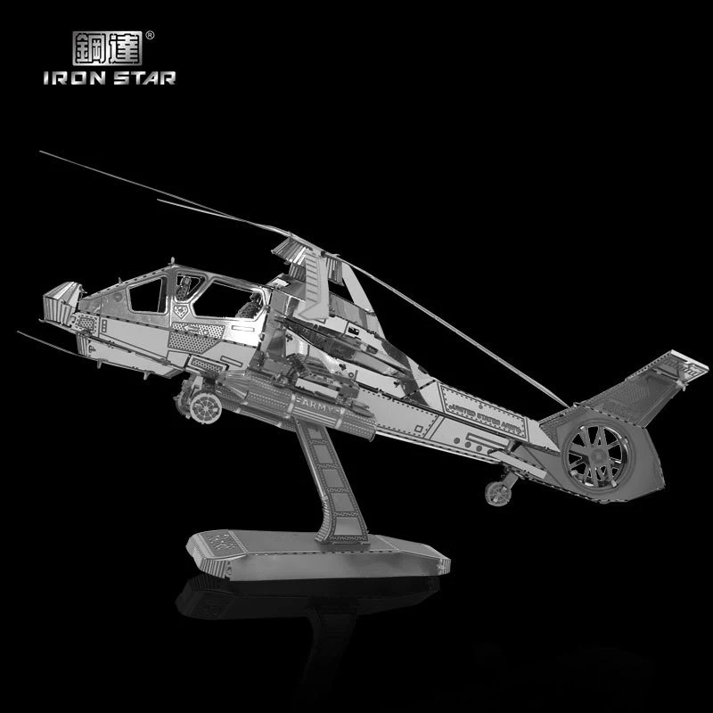 3D головоломка Ali-First модель вертолета с незаметностью военная Модель