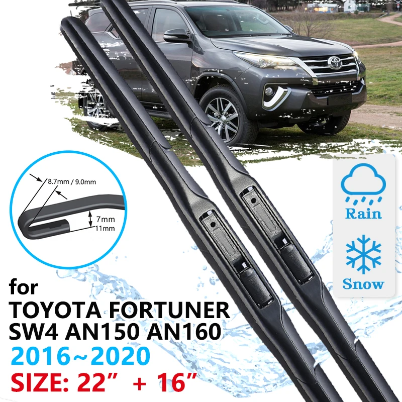 

Car Front Wiper Blade For Toyota Fortuner SW4 2016~2020 AN150 AN160 Windscreen Windshield Wipers Windows Accessories 2016 2017