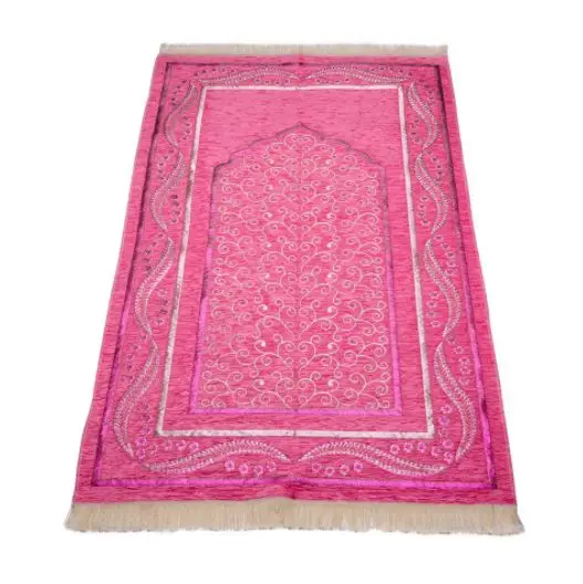 

-Heart Pattern Chenille Prayer Rug Pink muslim islamic gift سجاد صلاة مسلم هدية إسلامية sijad salat muslim hadiat 'iislamia