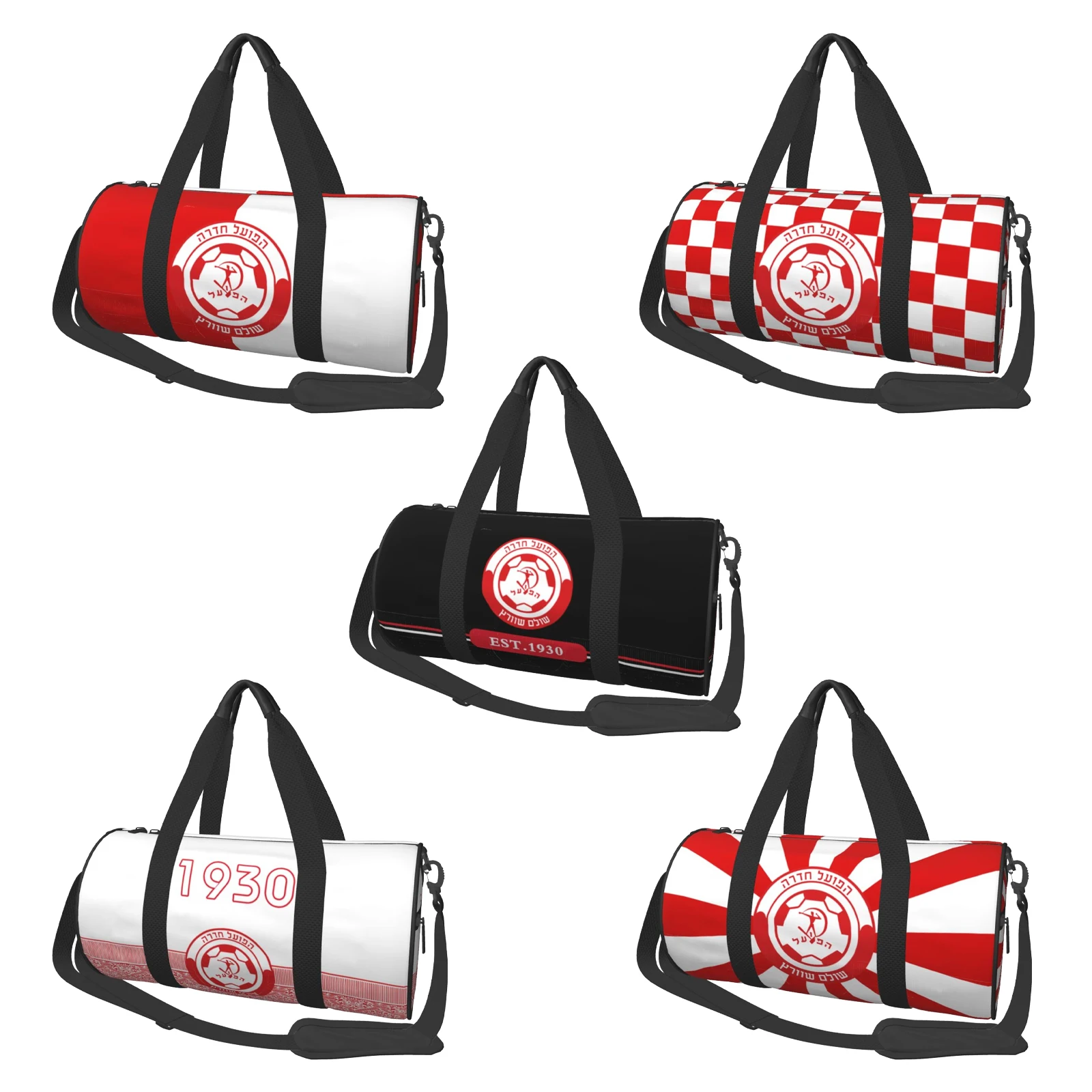 

Israel Hapoel Hadera Fc Large Travel Luggage Duffle Bag Weekender Bag Water-proof & Tear Resistant for Men Women