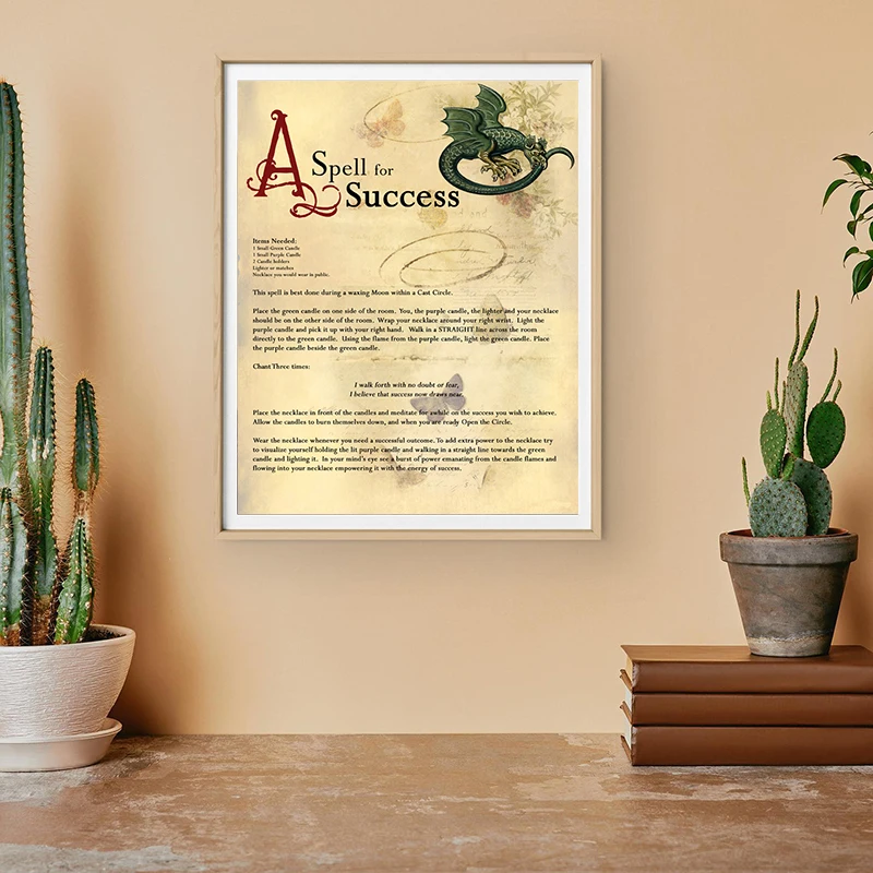 Заклинание успеха принты Wiccan Magick продвижение на работу заклинание удачу