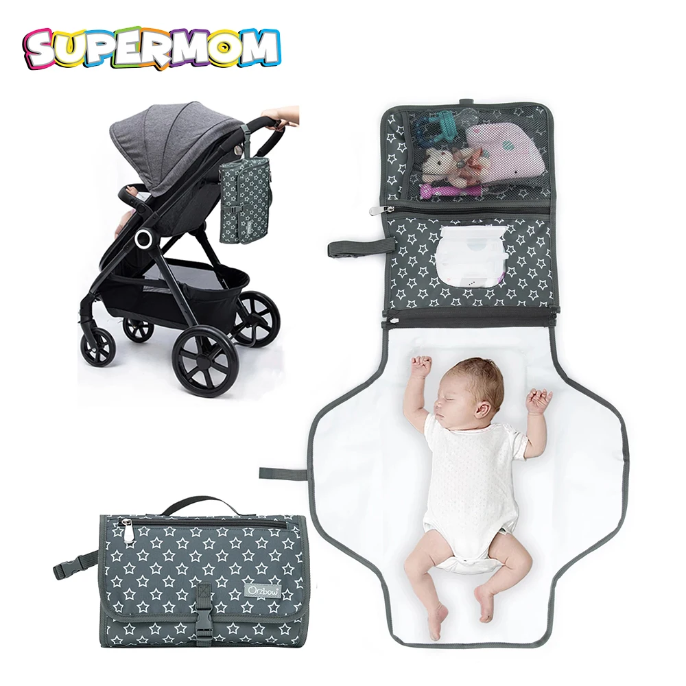

Outdoor Baby Changing Mat Portable Infant Diaper Changing Pad Newborn Multifunction Changing Cover Waterproof Diaper Storage Bag