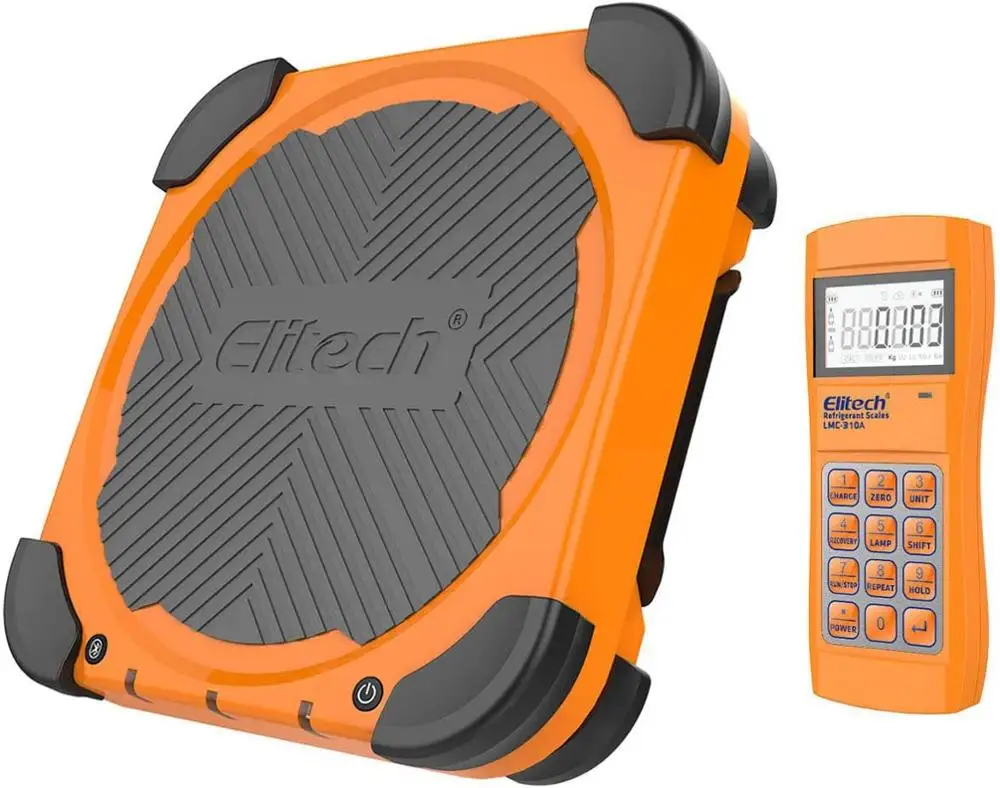 Elitech-b&aacute;scula electr&oacute;nica de recuperaci&oacute;n de carga inal&aacute;mbrica, balanza de fre&oacute;n, HVAC, Digital, con v&aacute;lvula de carga, refrigerante, LMC-310A-0