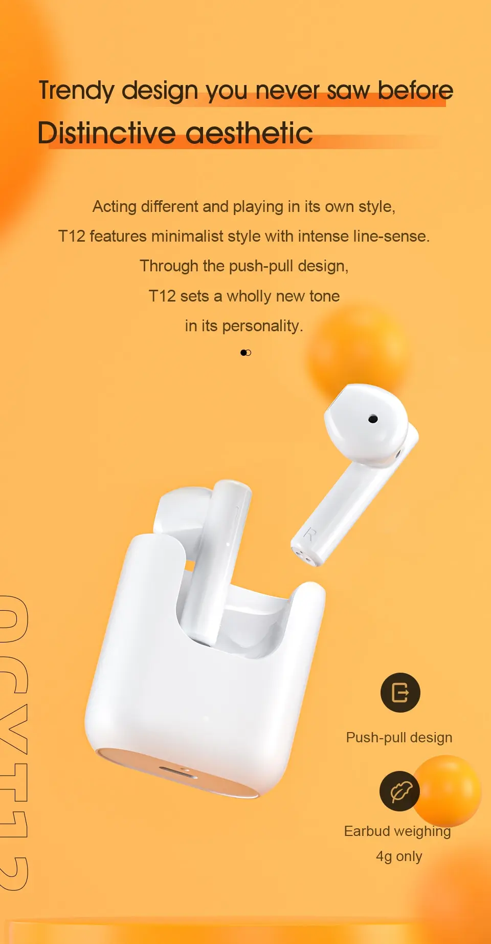 QCY T12S T12 Hybrid ANC Headphone Bluetooth 5.0 Earphone Wireless Charging TWS Earbuds Active Noise Cancellation Customizing APP