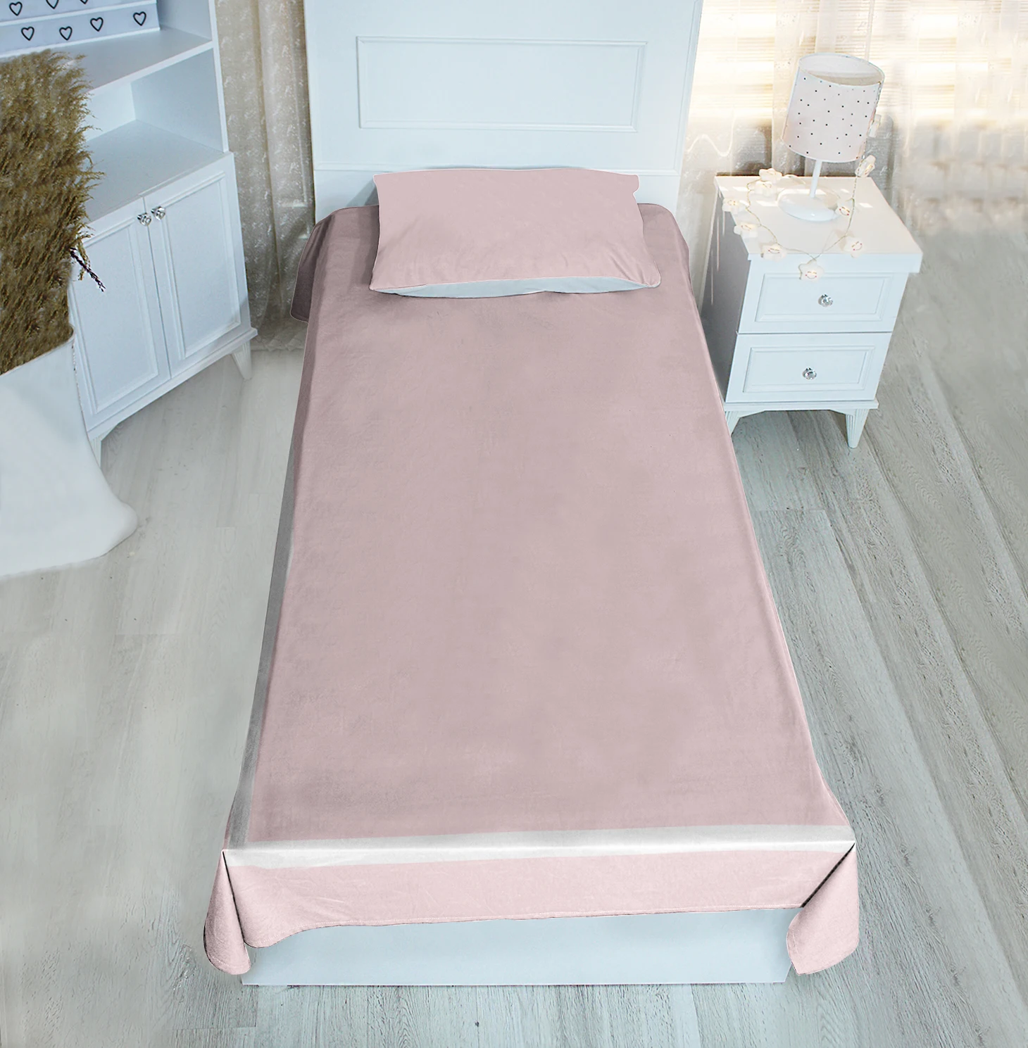 

Pink single bed cover Pink Cloud hopscotch educational patterned velvet fabric Free Shipping quality product kids room decoratio