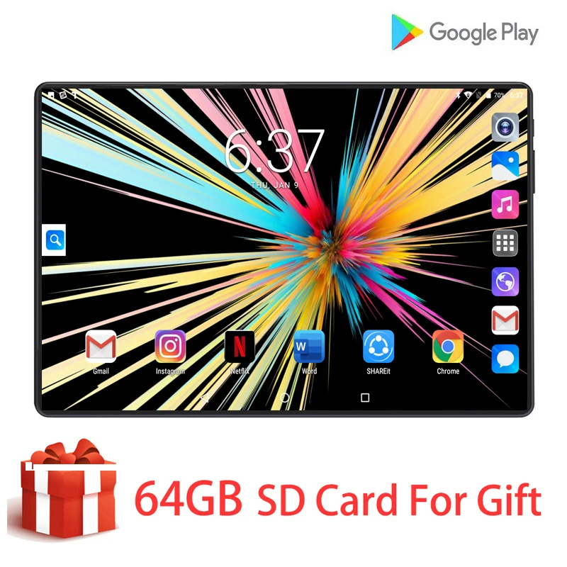 6 ГБ + 128 Гб ПЗУ 10 дюймов планшетный ПК Google play 4G LTE Android 9 0 Восьмиядерный WiFi gps планшет