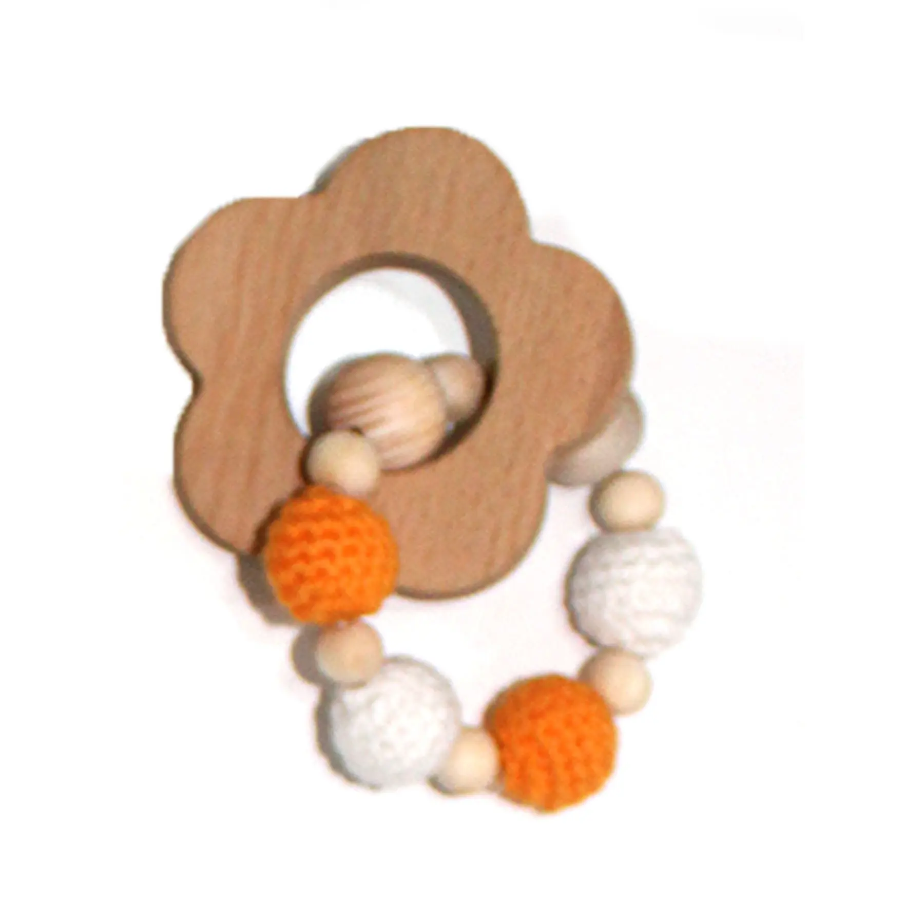 

Flowery Orange White Amugurimi Teether