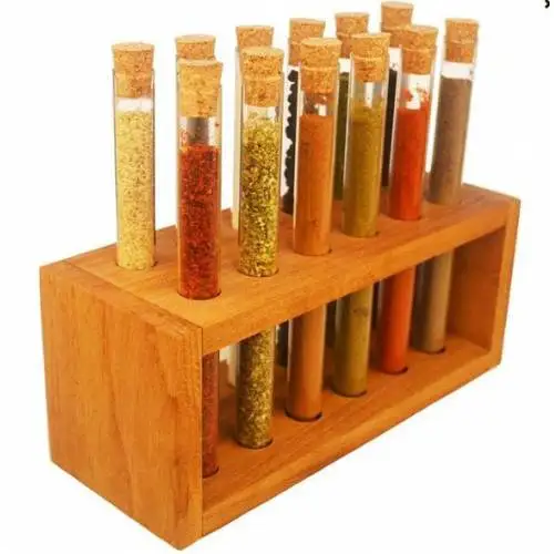 

Wooden Beech Tree Nostalgic Tubular Spice Rack Set of 12
