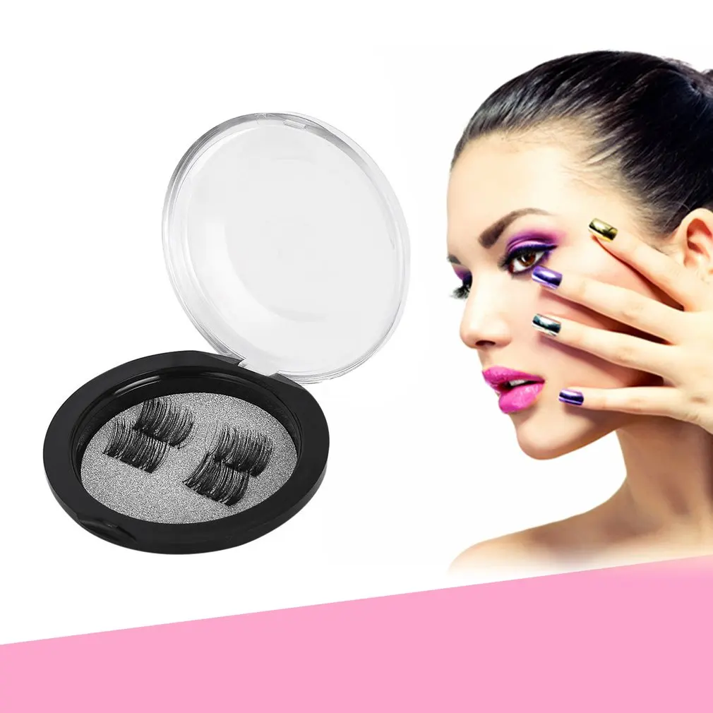 

4Pcs Magnetic Eyelash False Lashes Non-Glue Magnetic Lashes False Eyelashes Makeup Toiletry Cosmetics 3D Lashes Kit Set Eyelashe