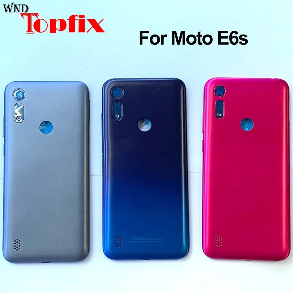 

New For Motorola Moto E6s (2020) Back Battery Cover Door Rear Glass Housing Repair Parts For Moto E6S Battery Cover XT2053