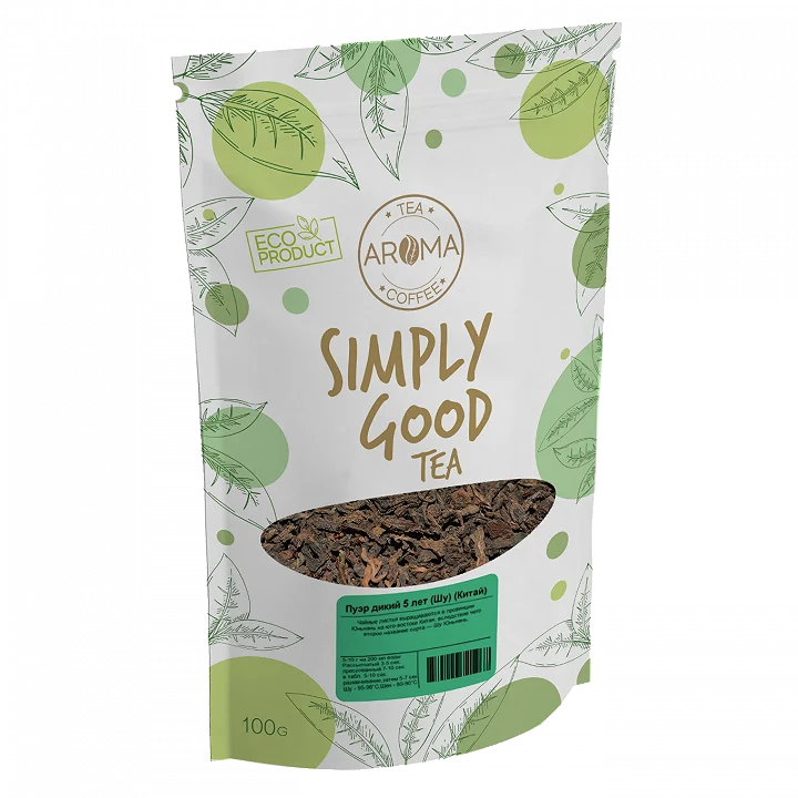 Чай AROMA &quotПуэр дикий 5 лет Шу&quot (100 г.)| |
